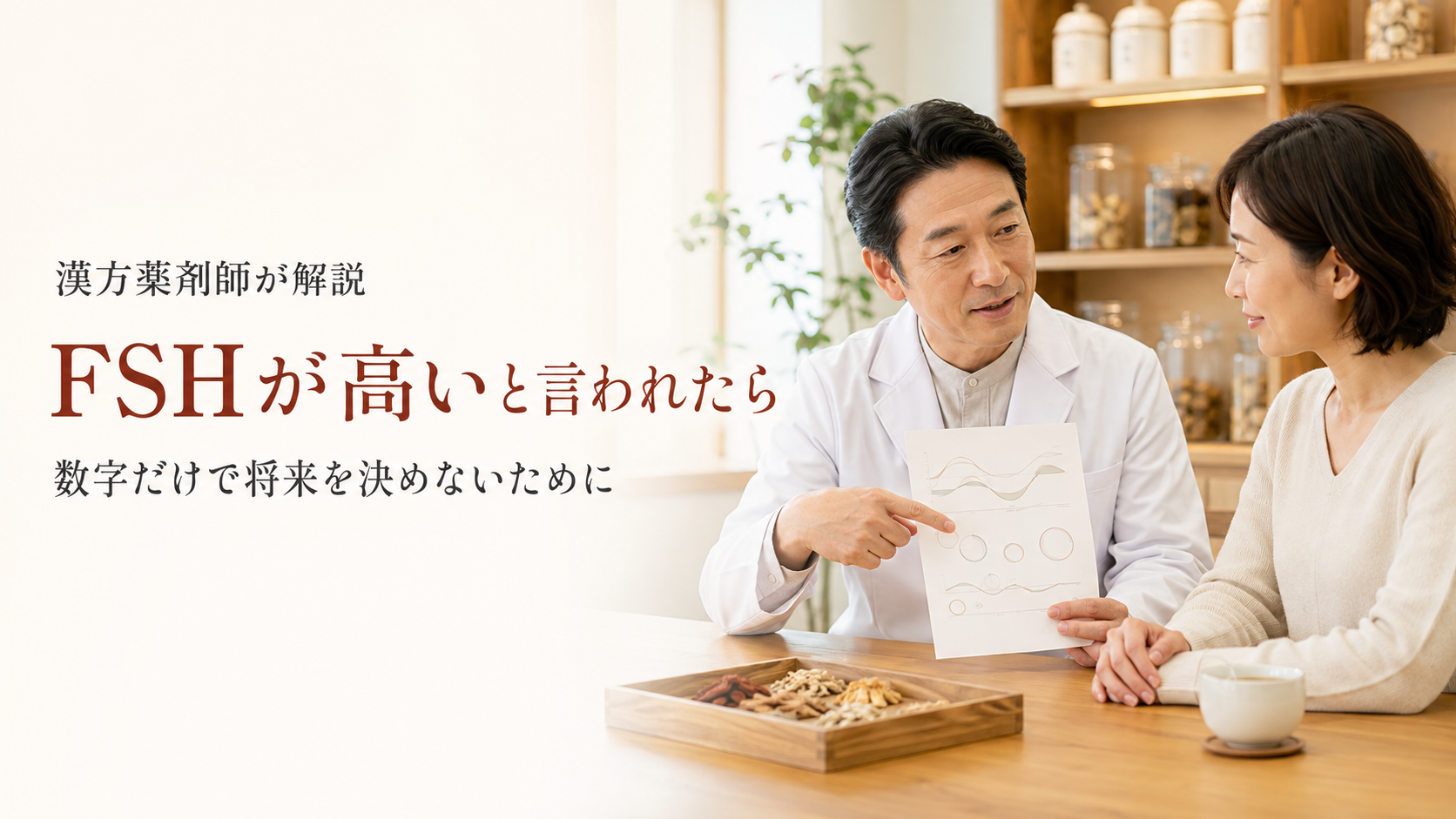 FSHが高い妊活中の方へ卵巣予備能と整え方を説明する漢方薬剤師