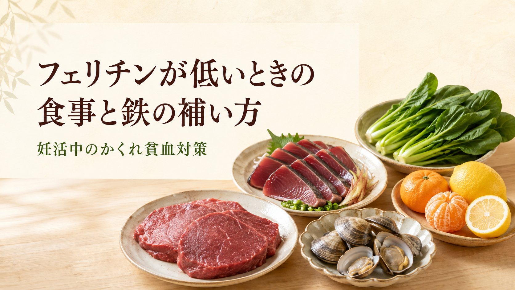 フェリチンが低いときの食事と鉄の補い方（妊活中のかくれ貧血対策）